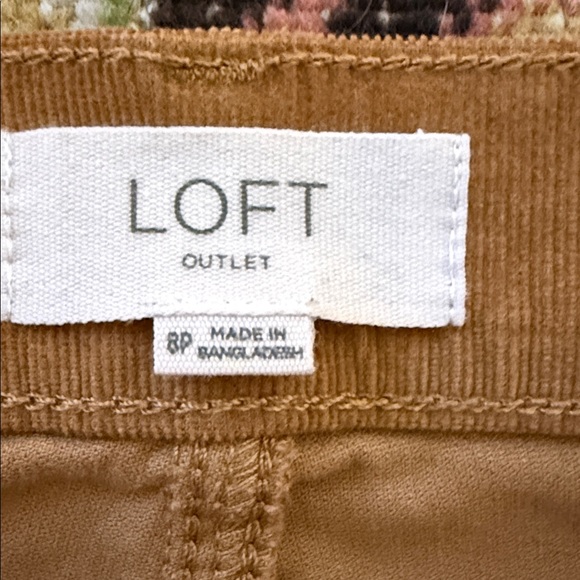LOFT Corduroy Petite Straight Leg Pants - Picture 2 of 6